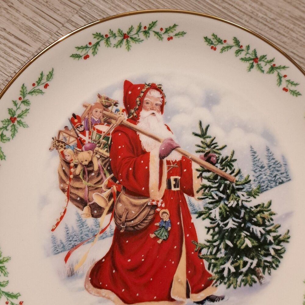 Vintage Lenox international Santa Claus Series 1992 KRIS KRINGLE Christmas Plate - Picture 4 of 7